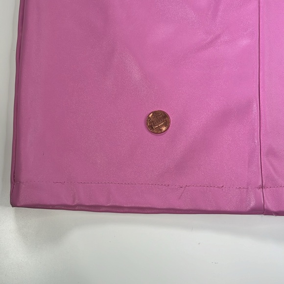 BARBIECORE going out party Pink Faux leather bralette & matching skirt set sz XS - Picture 14 of 15